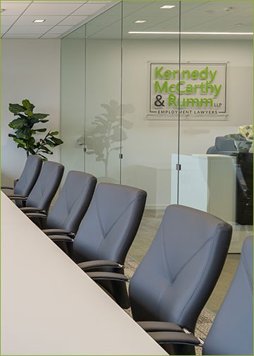 Interior office photo with sign